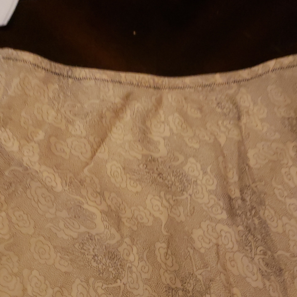 Skirt below the knee silk and sheer